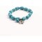 Earth's Jewels Semi-Precious Dyed Re-constructed Turquoise Stretch Bracelet, Star Charm